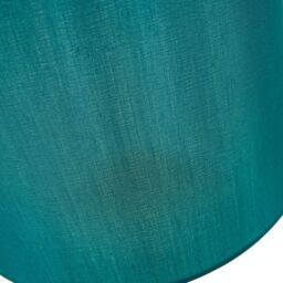 Happy Homewares Traditionally Designed Drum Lamp Shade in Sleek Faux Silk Fabric in Teal - Size: 8 inches - thumbnail 4