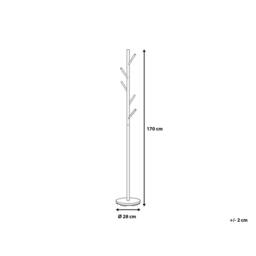 Wyld and Coco Silver Stainless Steel Coat Stand with 5 Hooks - thumbnail 4
