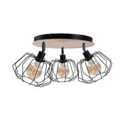 Netlighting Soho Ceiling Spotlight Clusters Wood 32cm 3x E27 in Brown