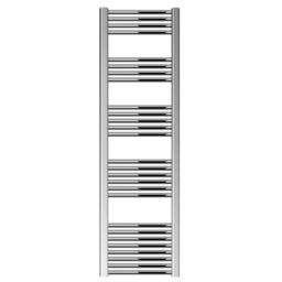 Balterley Straight Heated Towel Rail Radiator, 383W, 400 x 1800mm, Chrome in Silver - thumbnail 1