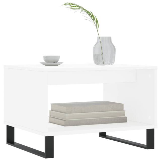 Berkfield Home Decorative Coffee Table White 60x50x40 cm Engineered Wood - Size: 60 x 50 x 40 cm - image 1