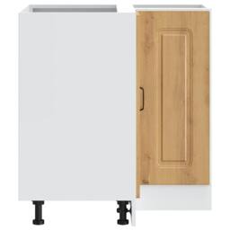 Berkfield Home Kitchen Corner Base Cabinet Kalmar Artisan Oak Engineered Wood in Brown - thumbnail 7