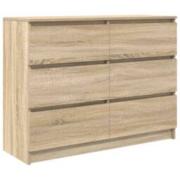 Berkfield Home Sideboard Sonoma Oak 100x35x76 cm Engineered Wood in Light Tan - Size: 100 x 35 x 76 cm - thumbnail 1
