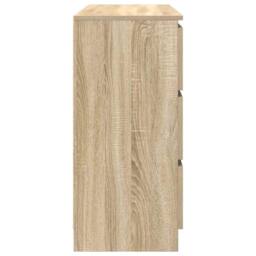 Berkfield Home Sideboard Sonoma Oak 100x35x76 cm Engineered Wood in Light Tan - Size: 100 x 35 x 76 cm - thumbnail 7
