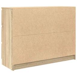 Berkfield Home Sideboard Sonoma Oak 100x35x76 cm Engineered Wood in Light Tan - Size: 100 x 35 x 76 cm - thumbnail 8