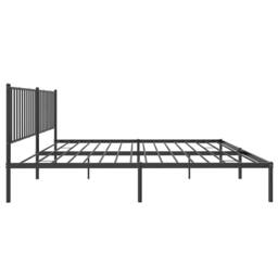 Berkfield Home Metal Bed Frame with Headboard Black 180x200 cm Super King - thumbnail 6