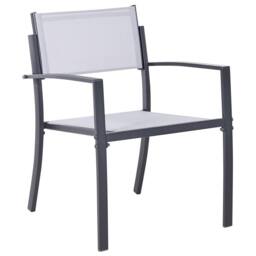Wyld and Coco Grey Steel Bistro Set 2-Seater with Tempered Glass Coffee Table - thumbnail 3