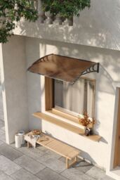 Living and Home 1-2.7m(XS to XXL) Outdoor Door Window Awning Canopy in Brown - Size: 2XL - thumbnail 3
