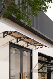 Living and Home 1-2.7m(XS to XXL) Outdoor Door Window Awning Canopy in Brown - Size: 2XL - thumbnail 4