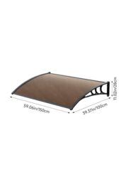 Living and Home 1-2.7m(XS to XXL) Outdoor Door Window Awning Canopy in Brown - Size: 2XL - thumbnail 5