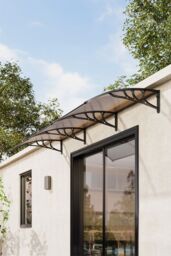 Living and Home 1-2.7m(XS to XXL) Outdoor Door Window Awning Canopy in Brown - Size: 2XL - thumbnail 2
