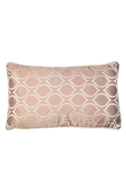 Prestigious Textiles Solitare Geometric Printed Piped Cushion in Rose - Size: 30 cm x 50 cm - image 1