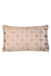 Prestigious Textiles Solitare Geometric Printed Piped Cushion in Rose - Size: 30 cm x 50 cm - thumbnail 1