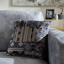 Stratus Interiors Madrid Oakland Taupe Fabric 3 Seater Sofa with Gold Metal Legs in Grey - thumbnail 4