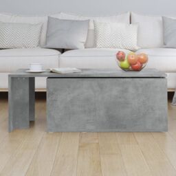 Berkfield Home Coffee Table Concrete Grey 150x50x35 cm Engineered Wood - Size: 150 x 50 x 35 cm - thumbnail 4