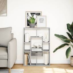 Berkfield Home Bookcase Grey Sonoma 63x20x90 cm Engineered Wood - Size: 63 x 20 x 90 cm - thumbnail 3