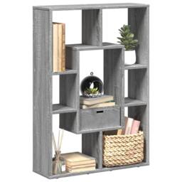Berkfield Home Bookcase Grey Sonoma 63x20x90 cm Engineered Wood - Size: 63 x 20 x 90 cm - thumbnail 2
