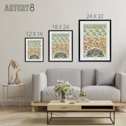 "Artery8 Flower Chrysanthemum Framed Canvas Wall Art Print Vintage Verneuil - Size: W12"" x H16""" - thumbnail 4