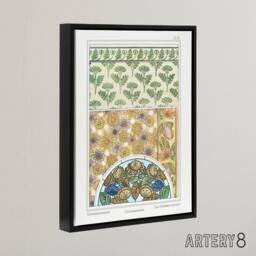 "Artery8 Flower Chrysanthemum Framed Canvas Wall Art Print Vintage Verneuil - Size: W12"" x H16""" - thumbnail 2