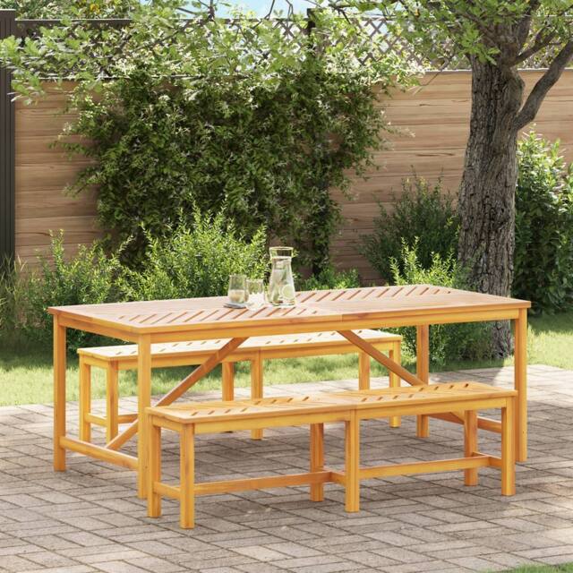 Berkfield Home 6 Piece Garden Dining Set Solid Wood Acacia in Brown - image 1