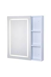 Living and Home Wall-Mounted LED Bathroom Mirror Cabinet in White - thumbnail 6