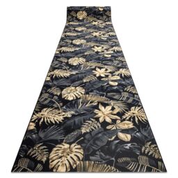 RugsX Anti-Slip Monstera Runner in Gold - Size: 100 cm x 310 cm - thumbnail 1