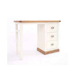 Cabinet Bits Tropea 3 Drawer Desk - Dressing Table Chrome Cup Handle in Off-White - thumbnail 2