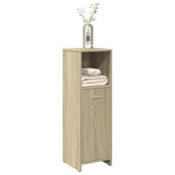 Berkfield Home Bathroom Cabinet Sonoma Oak 30x30x95 cm Engineered Wood in Brown - Size: 30 x 30 x 95 cm - thumbnail 1