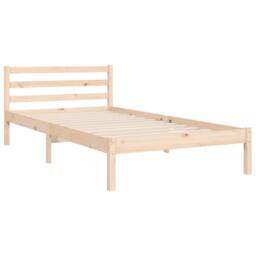 Berkfield Home Bed Frame with Headboard Small Single Solid Wood in Light Brown - thumbnail 9