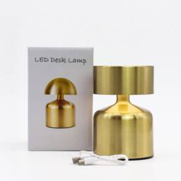 Serenityy Flat Mushroom Bronze Touch Lamp - USB-C Rechargeable LED - Size: 10 inches - thumbnail 2
