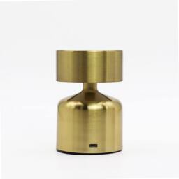 Serenityy Flat Mushroom Bronze Touch Lamp - USB-C Rechargeable LED - Size: 10 inches - thumbnail 4
