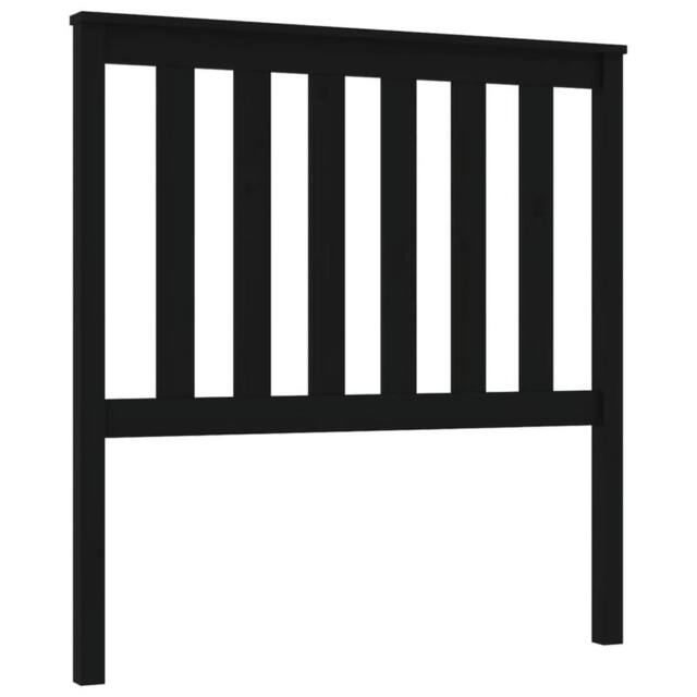 Berkfield Home Bed Headboard Black 96x6x101 cm Solid Wood Pine - Size: 96 x 6 x 101 cm - image 1