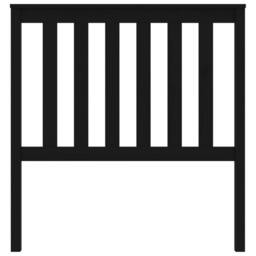 Berkfield Home Bed Headboard Black 96x6x101 cm Solid Wood Pine - Size: 96 x 6 x 101 cm - thumbnail 4