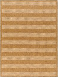 Livabliss Pismo Beach-Modern Brown Tan Yellow Striped In- & Outdoor Jute-Look Rug - Size: 200 cm x 275 cm - thumbnail 2