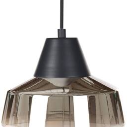 Wyld and Coco Black-Gold Smoked Glass Pendant Lamp Modern Living Room and Bedroom in Gold - thumbnail 2