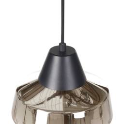 Wyld and Coco Black-Gold Smoked Glass Pendant Lamp Modern Living Room and Bedroom in Gold - thumbnail 5