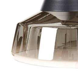 Wyld and Coco Black-Gold Smoked Glass Pendant Lamp Modern Living Room and Bedroom in Gold - thumbnail 6