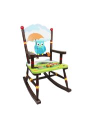 Teamson Kids Fantasy Fields Enchanted Woodland Wooden Rocking Chair in Blue