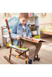 Teamson Kids Fantasy Fields Enchanted Woodland Wooden Rocking Chair in Blue - thumbnail 5