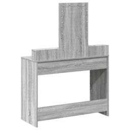 Berkfield Home Dressing Table with LED Lights¬†Grey Sonoma 100x41x140 cm in Grey - Size: 100 x 41 x 140 cm - thumbnail 7
