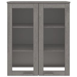 Berkfield Home Top for Highboard HAMAR Light Grey 85x35x100cm Solid Wood Pine - Size: 85 x 35 x 100 cm - thumbnail 3