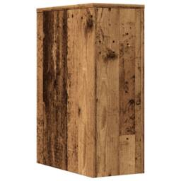 Berkfield Home Narrow Bathroom Cupboard with Wheels Old Wood Engineered Wood in Brown - thumbnail 6