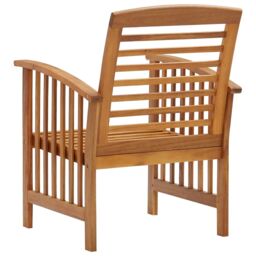 Berkfield Home Garden Chairs 2 pcs Solid Acacia Wood in Brown - thumbnail 5