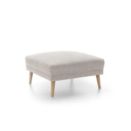Abakus Direct Harper Footstool - Durable & Easy Clean Upholstery in Cream - thumbnail 3