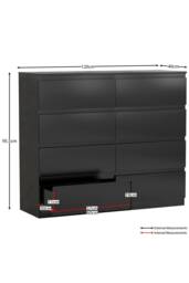 Home Discount Vida Designs Denver 8 Drawer Storage Chest Bedroom Organizer in Black - thumbnail 3