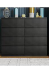 Home Discount Vida Designs Denver 8 Drawer Storage Chest Bedroom Organizer in Black - thumbnail 2