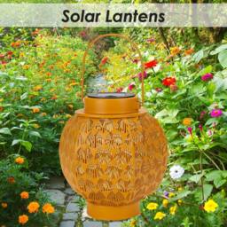VFM e-Store Solar Lanterns for Garden 18cm x 15cm Yellow X 1 - Size: 18 cm x 15 cm - thumbnail 3