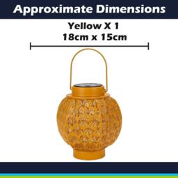 VFM e-Store Solar Lanterns for Garden 18cm x 15cm Yellow X 1 - Size: 18 cm x 15 cm - thumbnail 2