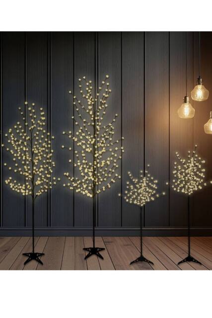 Groundlevel LED Cherry Blossom Tree - Warm White in Black - Size: 10ft - image 1