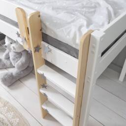 Nöa and Nani Una Midsleeper Cabin Bed & Tent in White - Size: Single - thumbnail 6
